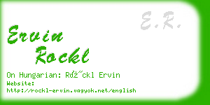 ervin rockl business card